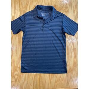 Nautica School Uniform Polo Shirt Boys M (10/12) Blue Striped Short Sleeve B62